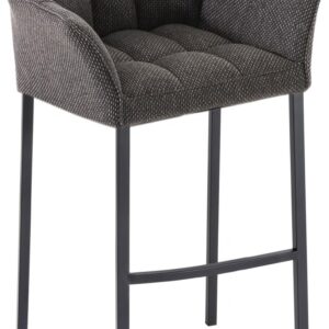 Barhocker Damaso B Stoff mit 4-Fuß Gestell titangrau