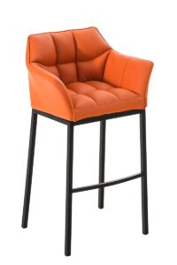 Barhocker Damaso B mit 4 Fuss Gestell orange