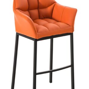 Barhocker Damaso B mit 4-Fuß Gestell orange