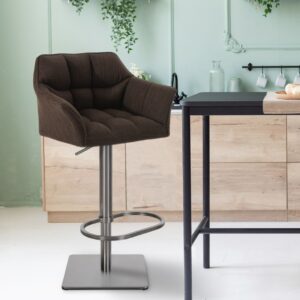 Barhocker Damaso E Stoff braun