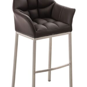 Barhocker Damaso E mit 4-Fuß Gestell braun