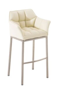 Barhocker Damaso E mit 4 Fuss Gestell creme
