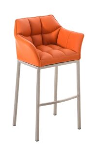 Barhocker Damaso E mit 4 Fuss Gestell orange