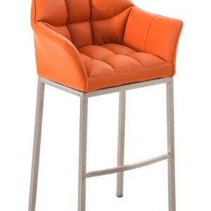 Barhocker Damaso E mit 4-Fuß Gestell orange