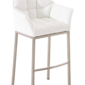 Barhocker Damaso E mit 4-Fuß Gestell weiß