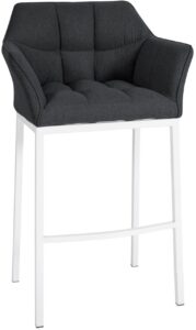 Barhocker Damaso W Filz mit 4 Fuss Gestell anthrazit