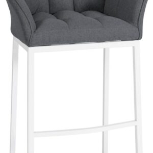 Barhocker Damaso W Filz mit 4-Fuß Gestell grau