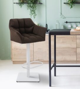 Barhocker Damaso W Stoff braun