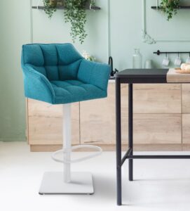 Barhocker Damaso W Stoff tuerkis