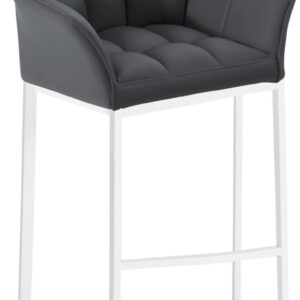 Barhocker Damaso mit 4-Fuß Gestell weiß grau