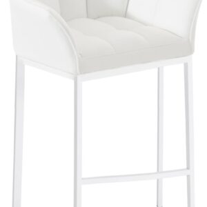 Barhocker Damaso mit 4-Fuß Gestell weiß weiß
