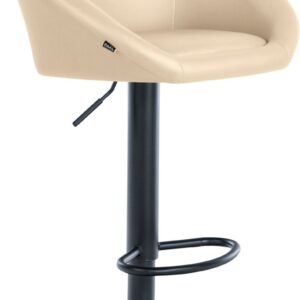 Barhocker Davie Kunstleder schwarz creme