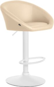 Barhocker Davie Kunstleder weiss creme
