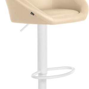 Barhocker Davie Kunstleder weiß creme