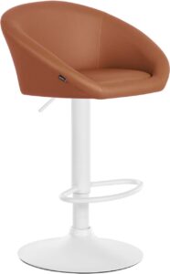 Barhocker Davie Kunstleder weiss hellbraun
