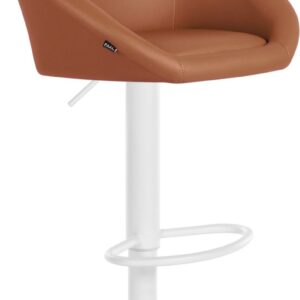 Barhocker Davie Kunstleder weiß hellbraun