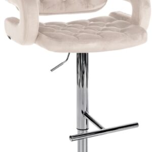 Barhocker Dublin Samt chrom creme