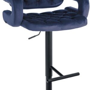 Barhocker Dublin Samt schwarz blau