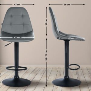 Barhocker Elmore Kunstleder B grau