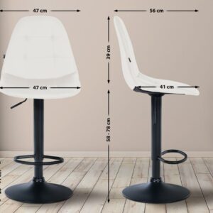 Barhocker Elmore Kunstleder B weiß