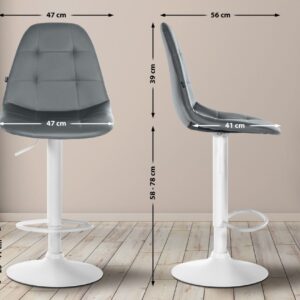 Barhocker Elmore Kunstleder W grau