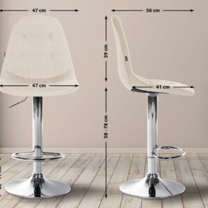 Barhocker Elmore Stoff C creme