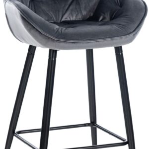 Barhocker Gibson 76 Samt dunkelgrau
