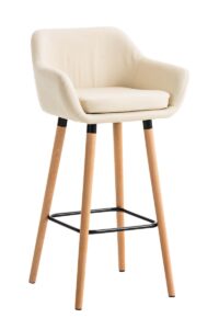 Barhocker Grant Kunstleder creme