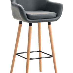 Barhocker Grant Kunstleder grau
