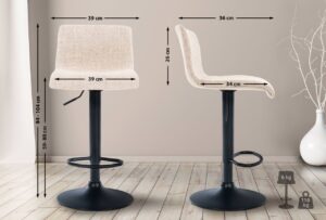 Barhocker Hoover Stoff B creme