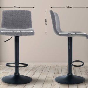 Barhocker Hoover Stoff B hellgrau