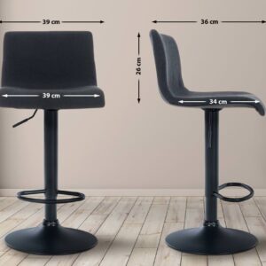 Barhocker Hoover Stoff B schwarz