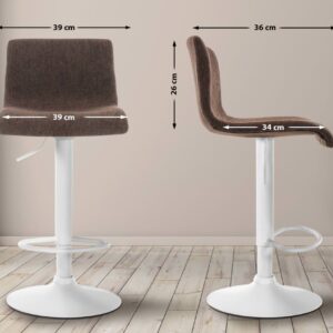 Barhocker Hoover Stoff W braun