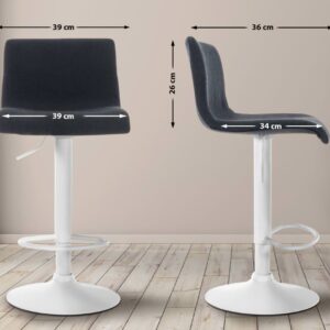 Barhocker Hoover Stoff W schwarz