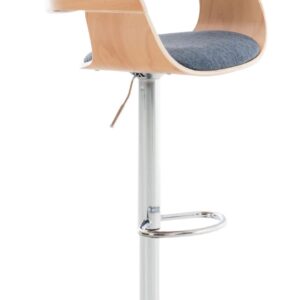Barhocker Kingston C Stoff natura/blau