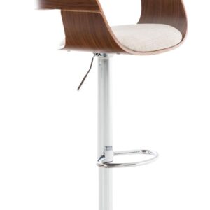 Barhocker Kingston C Stoff walnuss/creme