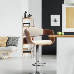 Barhocker Kingston C walnuss/weiß