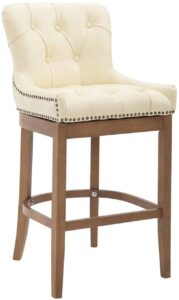 Barhocker Lakewood Echtleder Antik hell creme