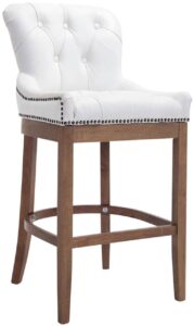 Barhocker Lakewood Echtleder Antik hell weiss