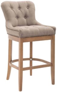Barhocker Lakewood Stoff Antik hell taupe