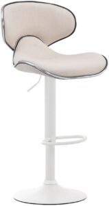 Barhocker Las Vegas V2 Stoff weiss creme
