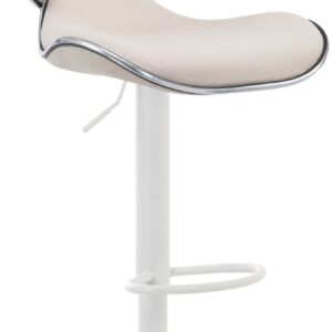Barhocker Las Vegas V2 Stoff weiß creme