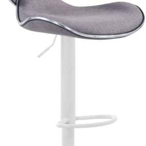 Barhocker Las Vegas V2 Stoff weiß hellgrau