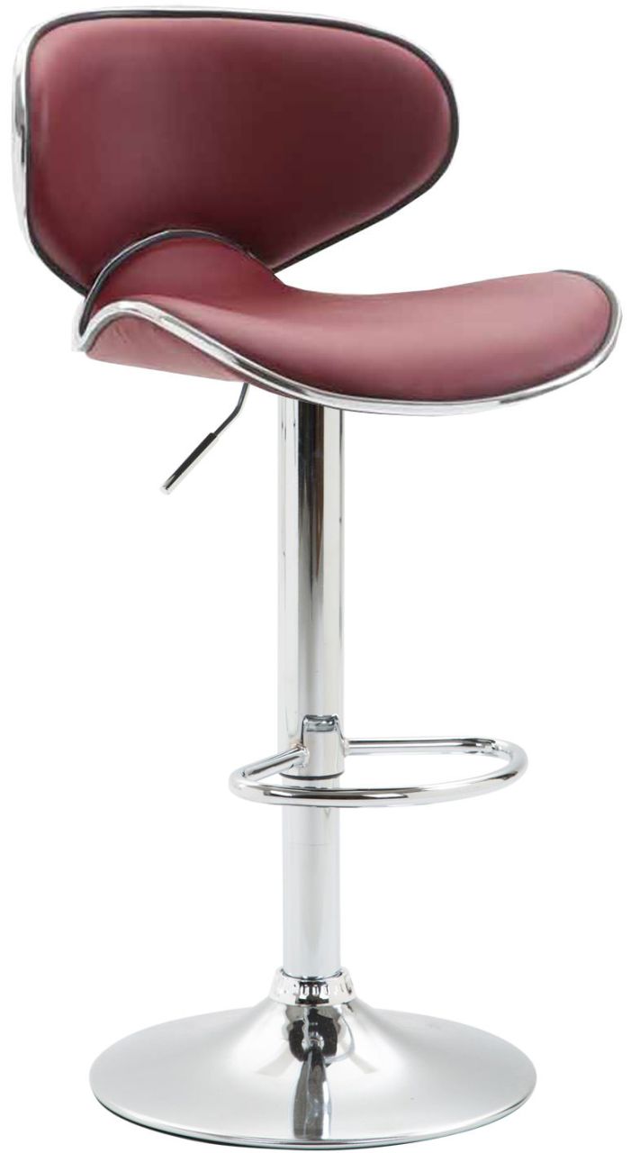 Barhocker Las Vegas V2 chrom bordeauxrot 1 Barhocker Las Vegas V2 chrom bordeauxrot