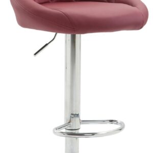 Barhocker Lazio Kunstleder chrom bordeauxrot