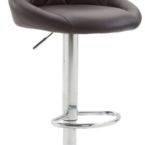 Barhocker Lazio Kunstleder chrom braun