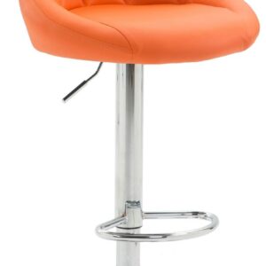 Barhocker Lazio Kunstleder chrom orange