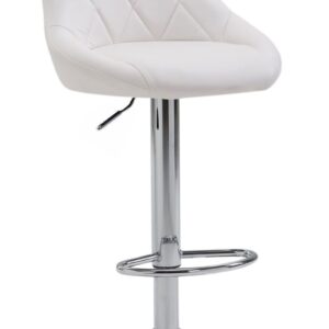 Barhocker Lazio Kunstleder chrom weiß
