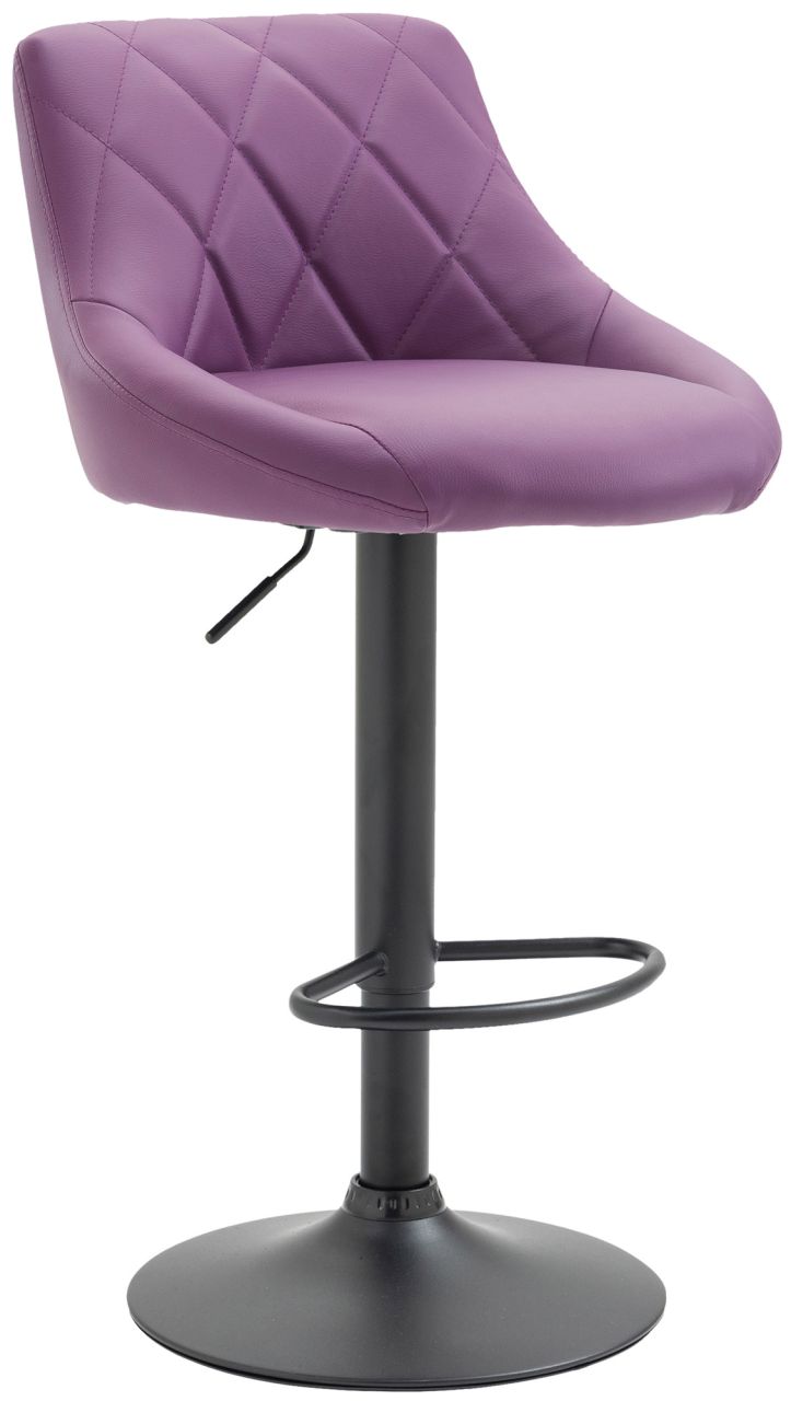 Barhocker Lazio Kunstleder schwarz lila 1 Barhocker Lazio Kunstleder schwarz lila
