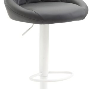 Barhocker Lazio Kunstleder weiß grau